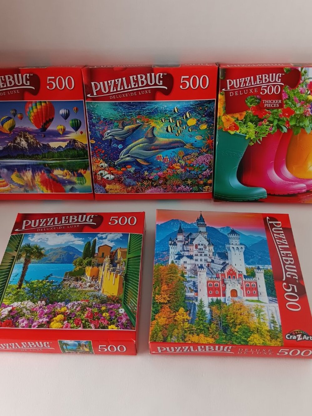 (5) Pack - Puzzle Bug 500 Piece Jigsaw Puzzles